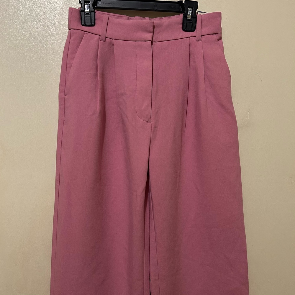 Abercrombie & Fitch Wide-Leg Pink Trousers